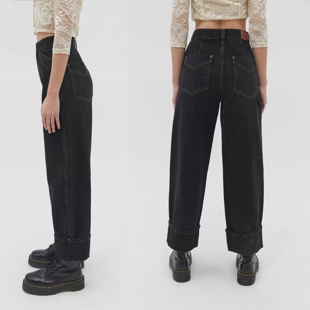 BDG Black Deep Cuff Carpenter Jeans